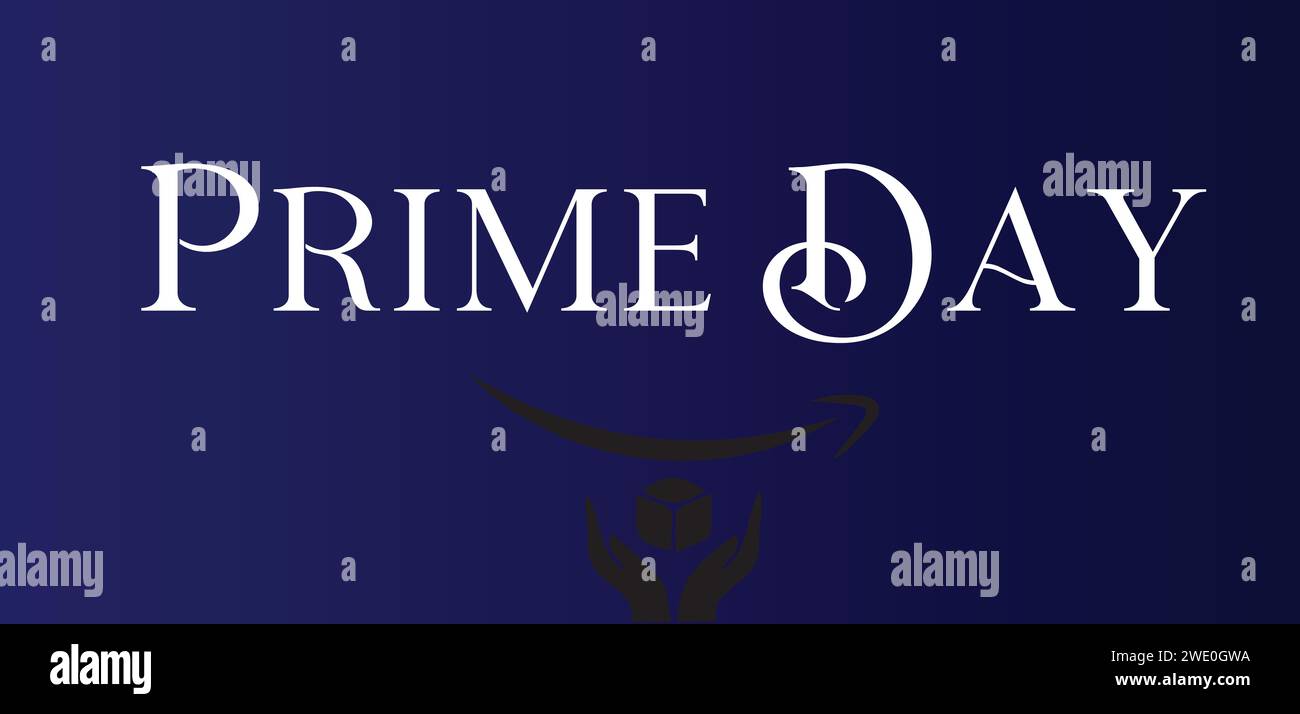 Amazon Prime Day STYLIS Textabbildung Stock Vektor