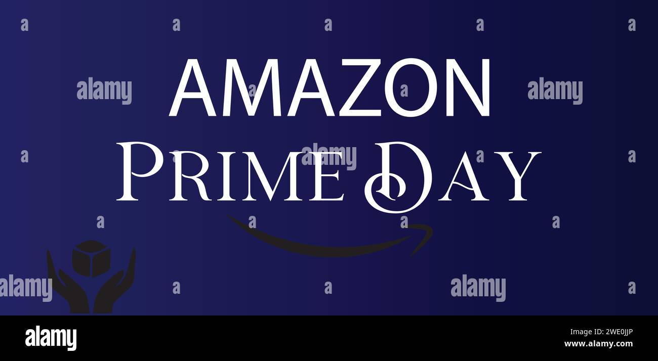Amazon Prime Day STYLIS Textabbildung Stock Vektor