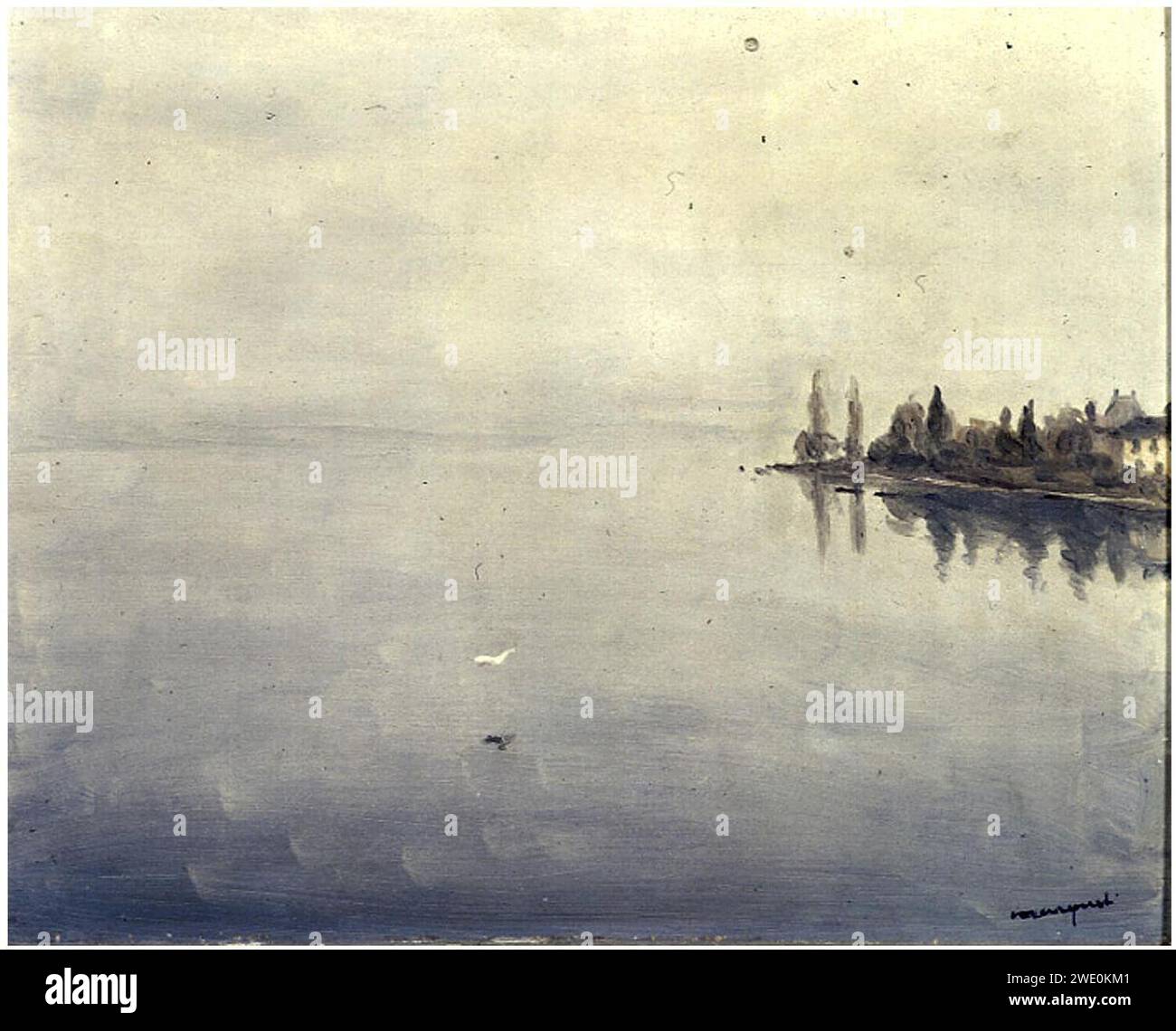 Albert Marquet - Brouillard sur le Lac Léman. Stockfoto