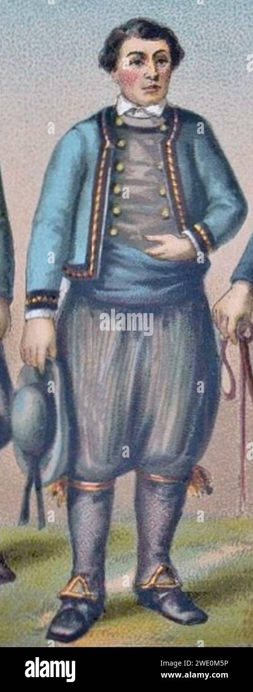 Albert Racinet Homme de Plonévez-Porzay. Stockfoto