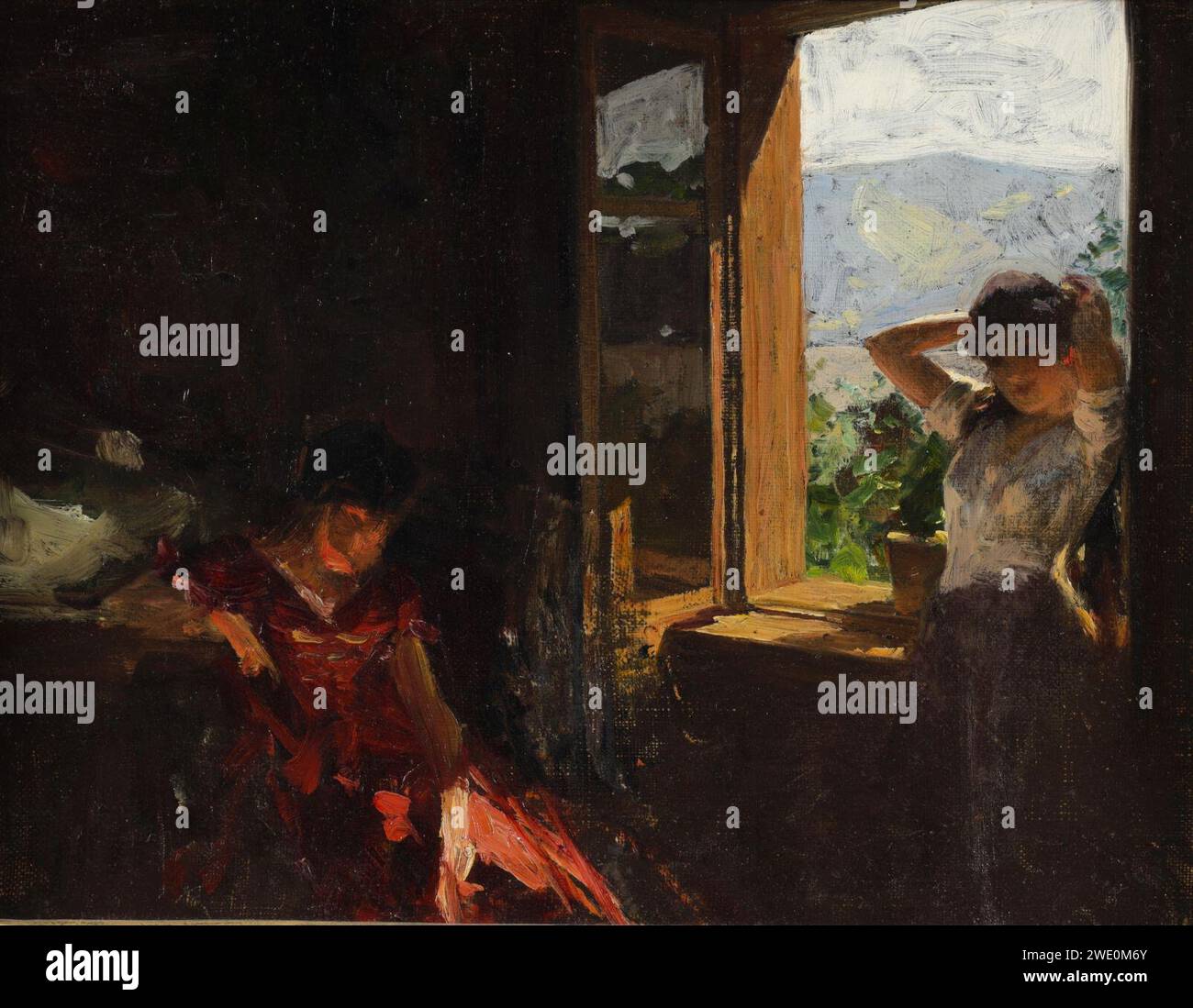 Albert Ritzberger Nachmittäglicher Müßiggang. Stockfoto