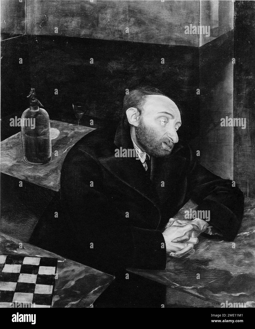 Aleksandr Jewgenijewitsch Jakovlev - im Cafe de la Rotonde, Paris Stockfoto