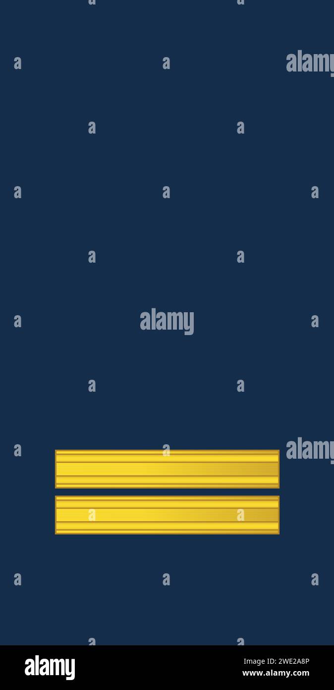 Schultermarkierung für das Militärantenabzeichen der finnischen Luftwaffe LUUTNANTTI (LEUTNANT) Stock Vektor