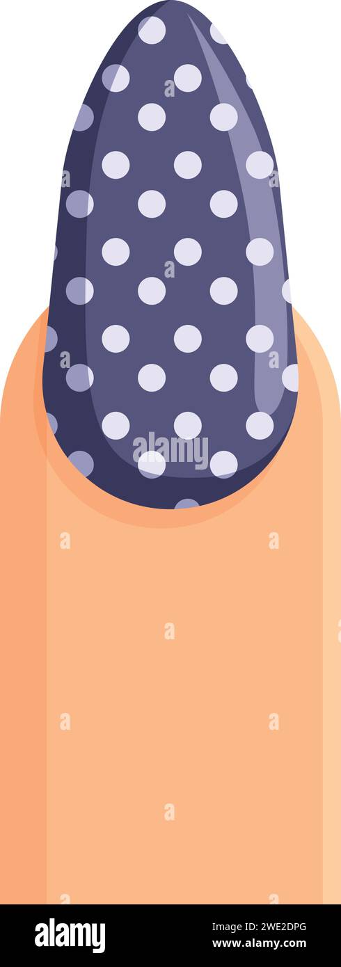 Gepunktete Finger Nagel Icon Cartoon Vektor. Bettenstil. Bettenpflege künstlich Stock Vektor