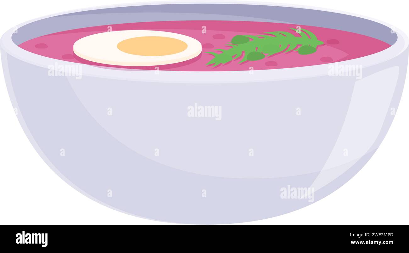 Weißrussland Borschtskikone Cartoon Vektor. Speisenschale Suppe. Ländliche Küche Stock Vektor