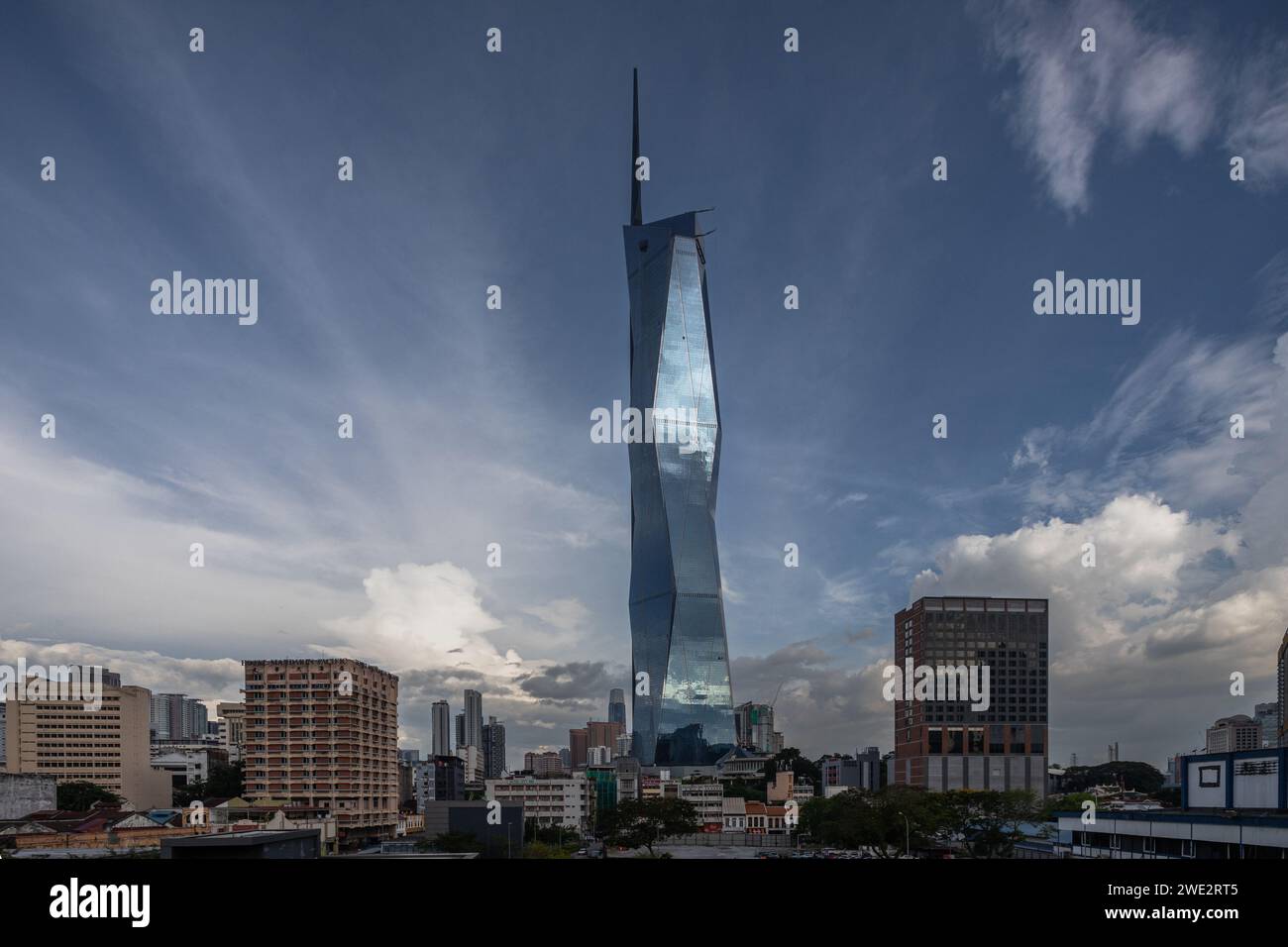 Der Warisan Merdeka Tower Wolkenkratzer in Kuala Lumpur, Malaysia. Stockfoto