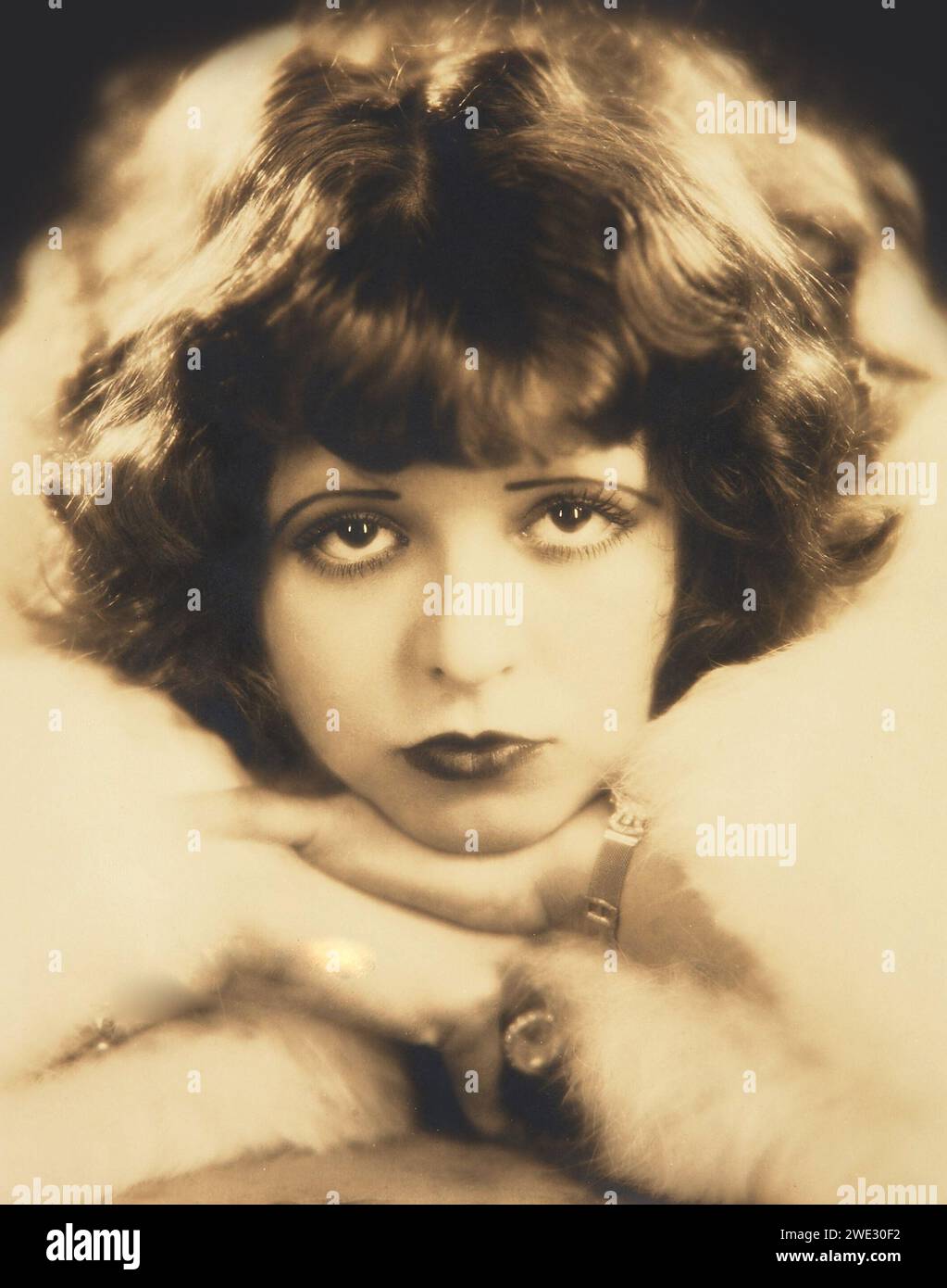 Berühmte Hollywood-Schauspielerin Clara Bow, Porträtfoto Stockfoto