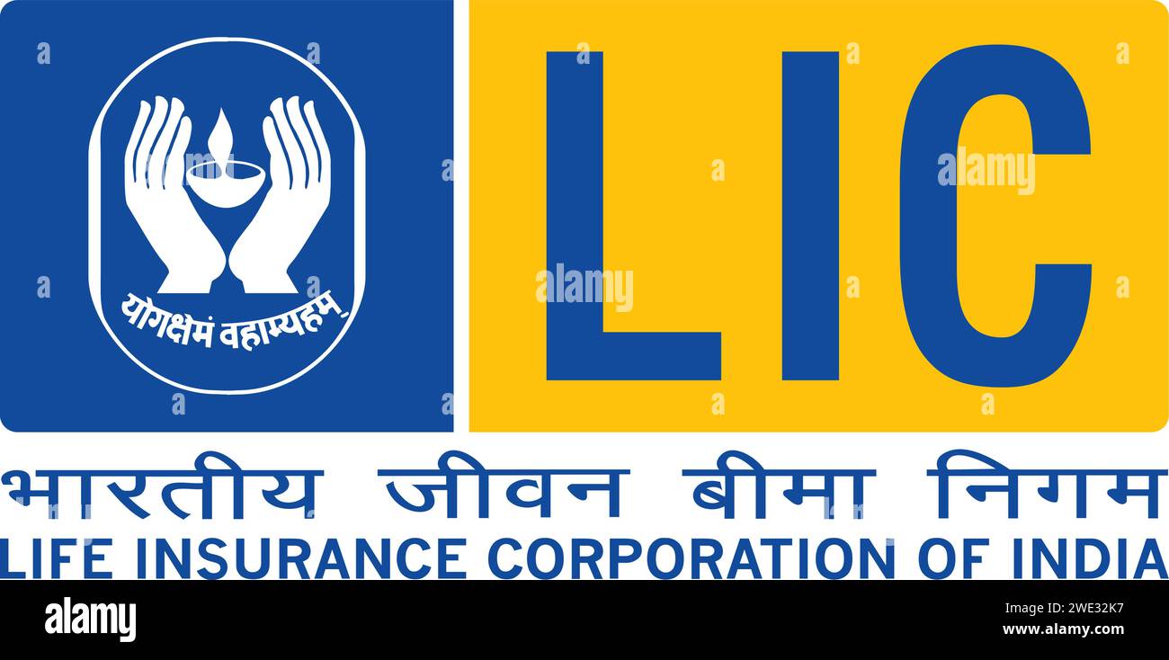 LIC-Logo | Life Insurance Corporation of India LIC | Versicherungsgesellschaft indiens Stock Vektor