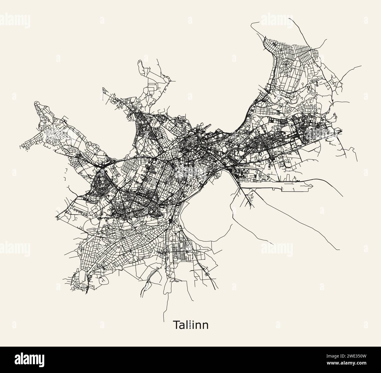 Stadtplan von Tallinn Estland Stock Vektor