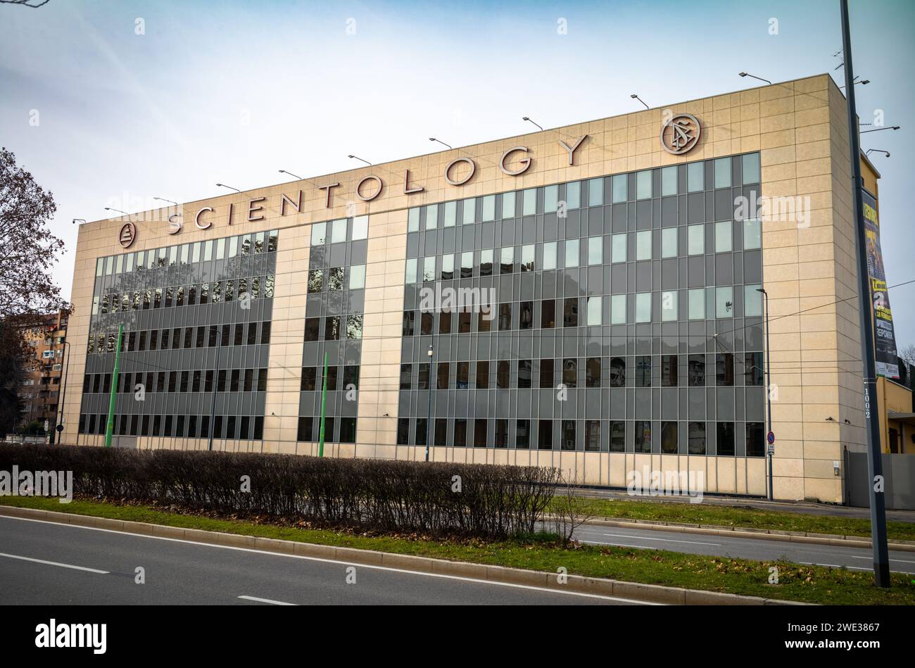 Die moderne Scientology Kirche in Mailand. Stockfoto