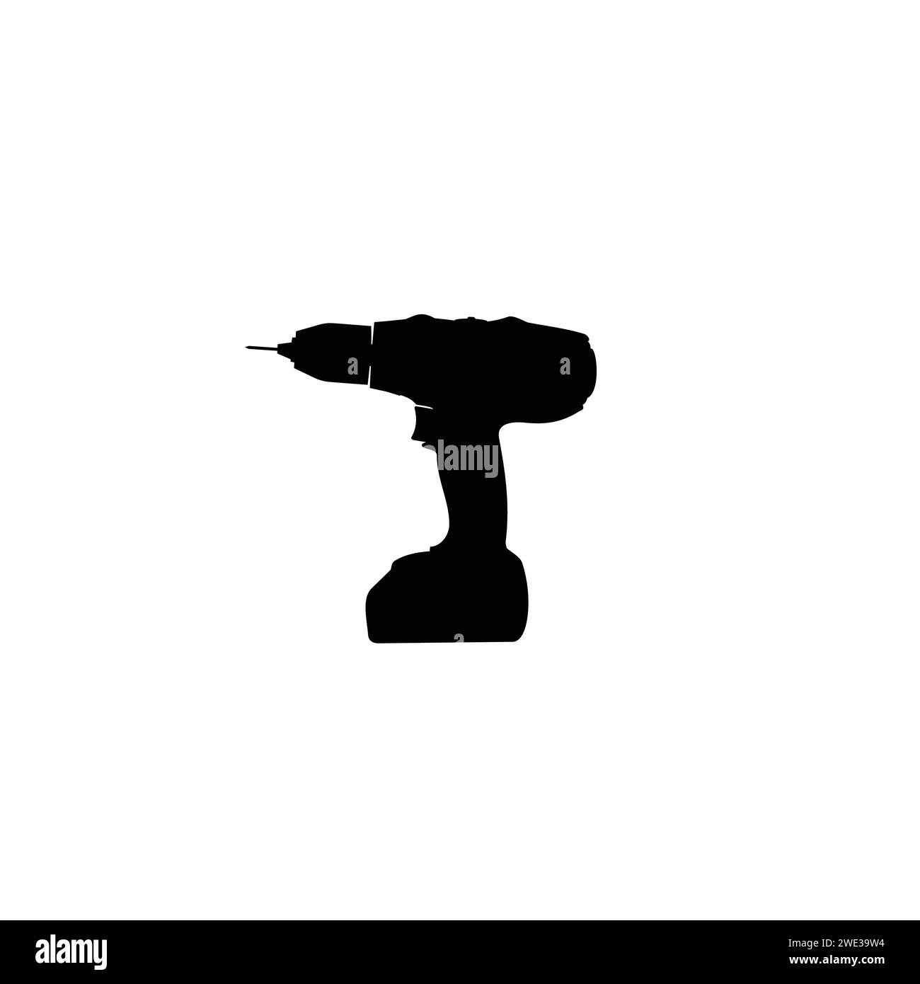 Logosymbol für Bohrlochsilhouette isolierte Symbolvektorgrafik Stock Vektor