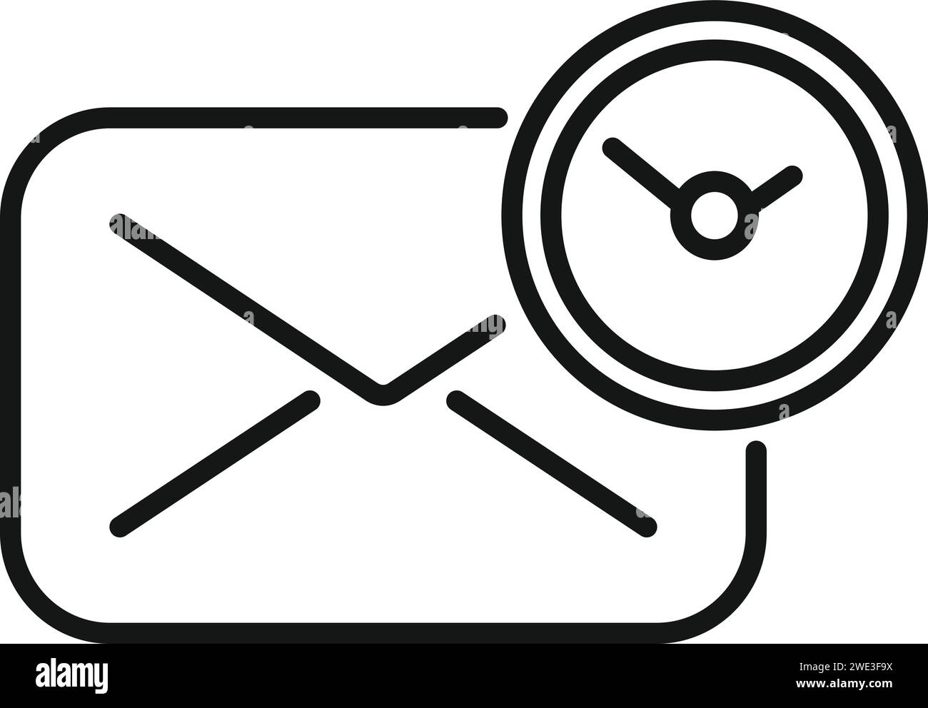 Verspätete E-Mail senden - Modellstruktur Vektor. Heim Letzte Arbeit. Online-Business-Pflege Stock Vektor