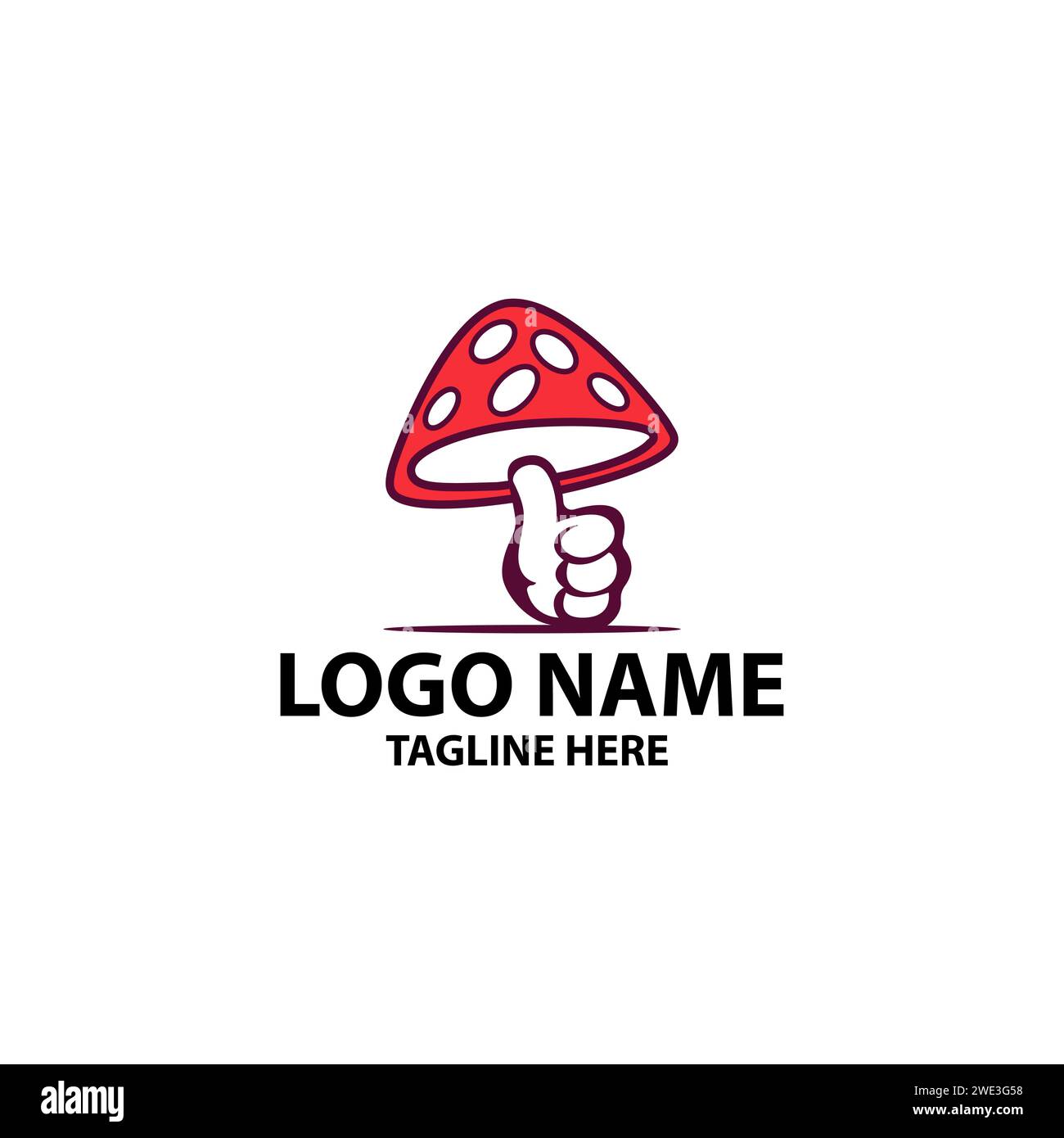 Thumb Pilz Vektor Logo Design Stock Vektor