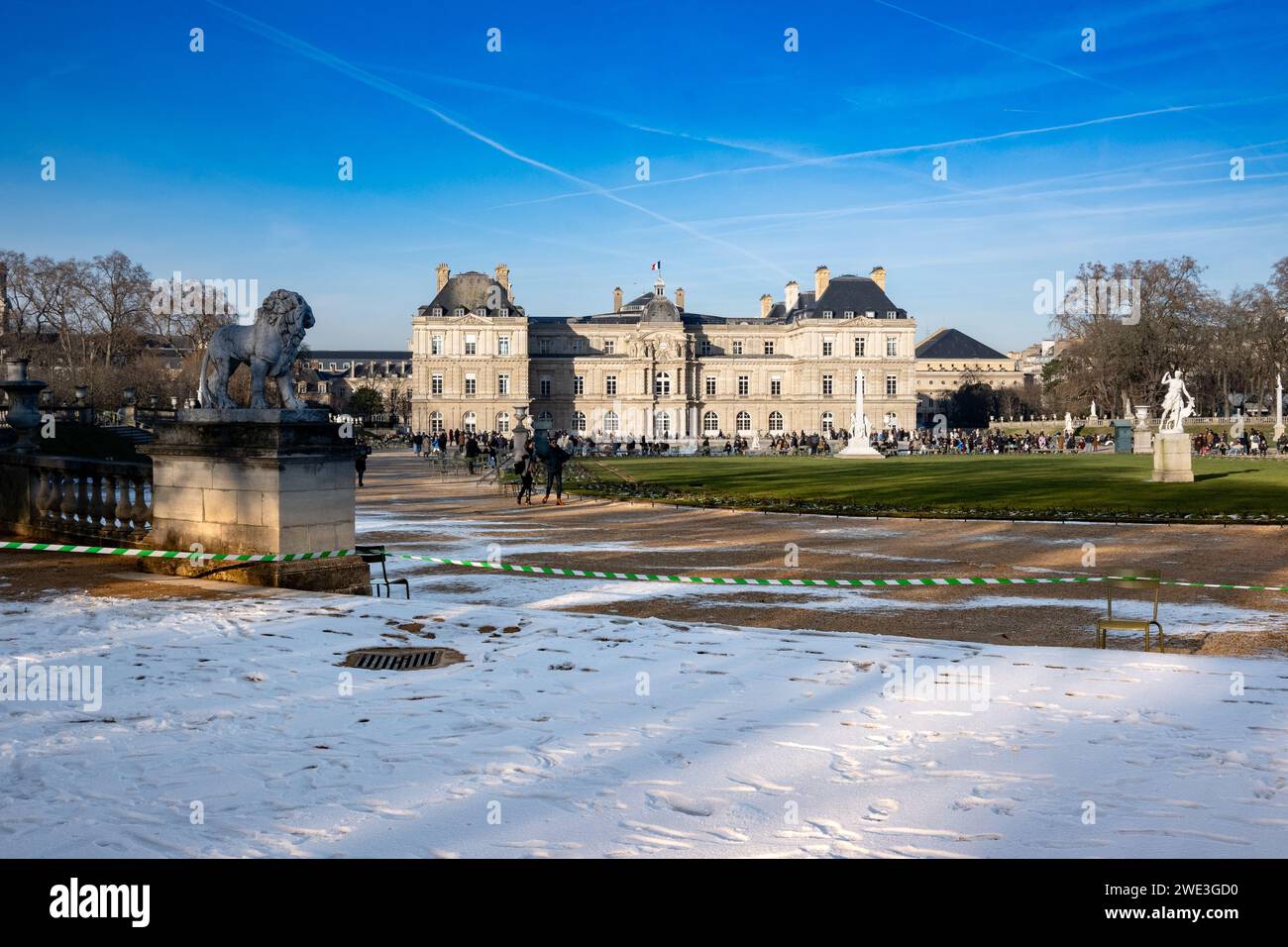 Paris, Frankreich, Palais du Luxembourg im Jardin du Luxembourg im 6. Arrondissement von Paris. Stockfoto