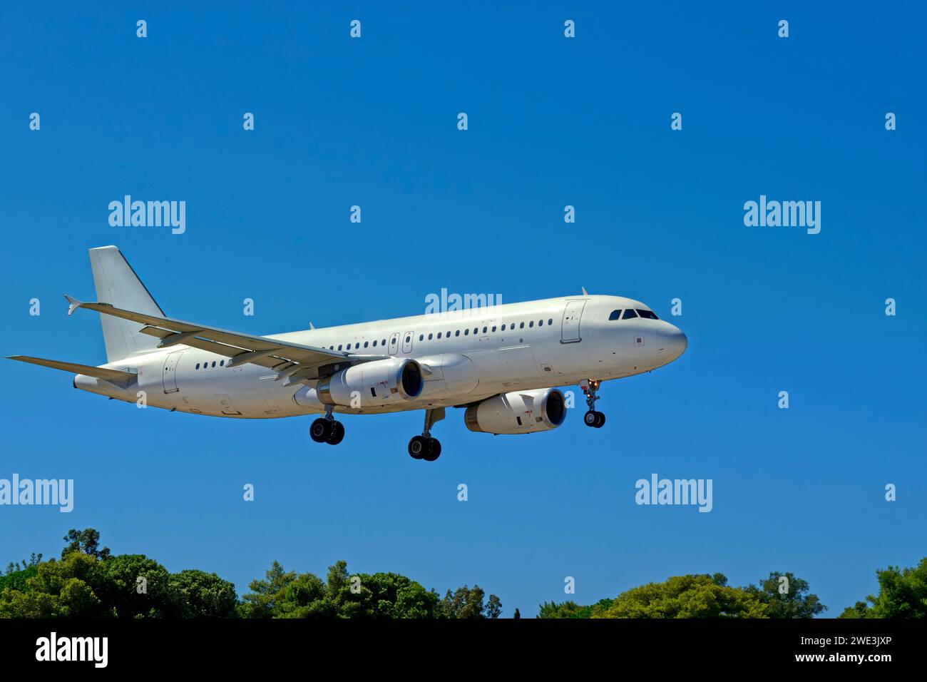 Airbus A320-200 ohne Lackierung. Stockfoto
