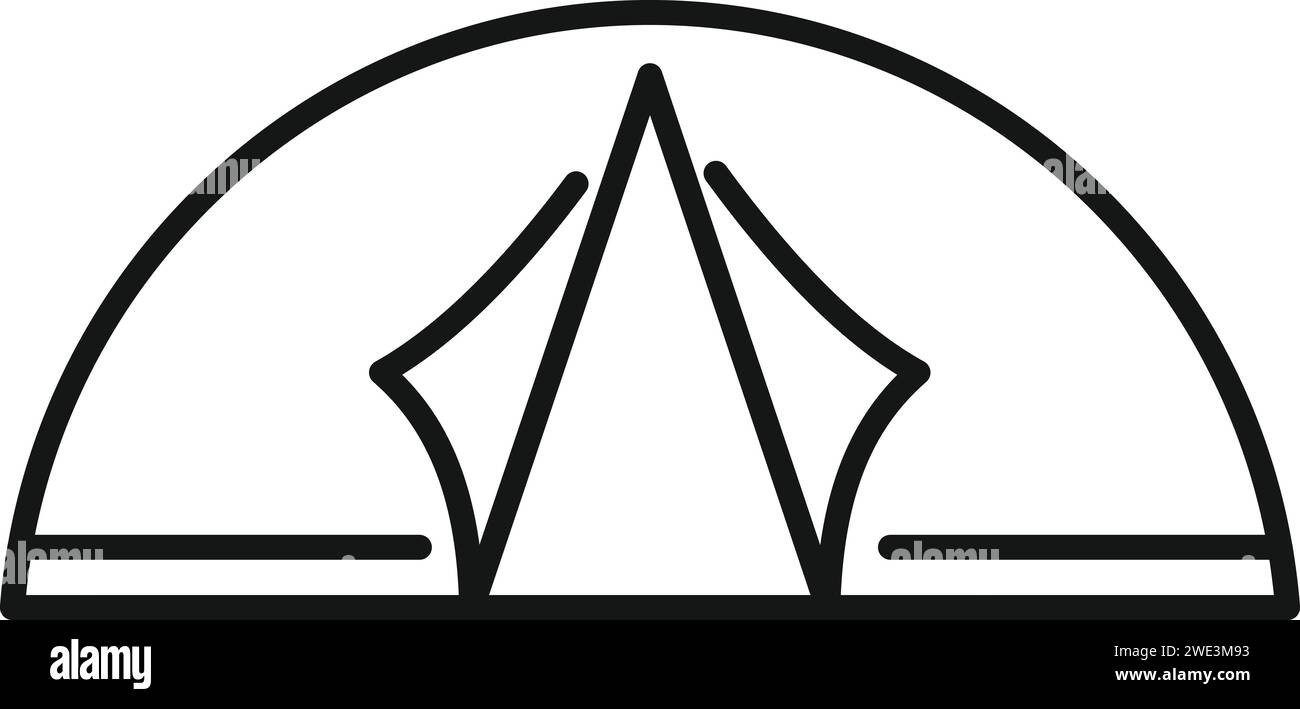 Outdoor Natur Zelt Icon Umrissvektor. Expeditionsabenteuer. Fernüberwachung Stock Vektor