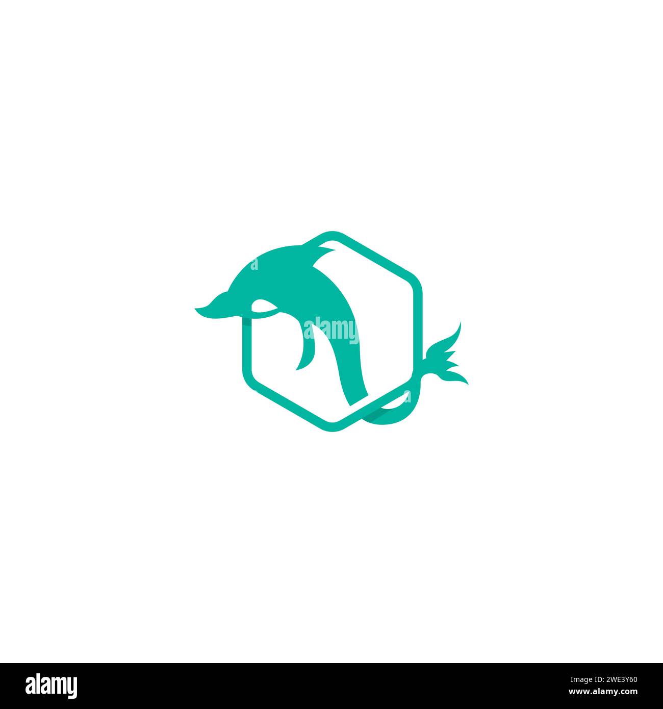 Dolphin Jump-Logo. Dolphin Fish Logo Stock Vektor