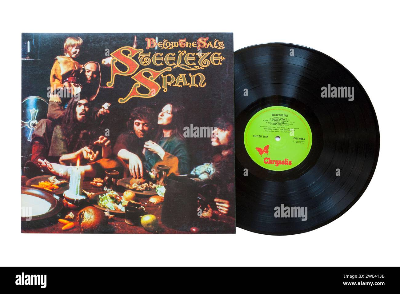SteelEye Span Under the Salt Vinyl-Album-Cover isoliert auf weißem Hintergrund - 1972 Stockfoto