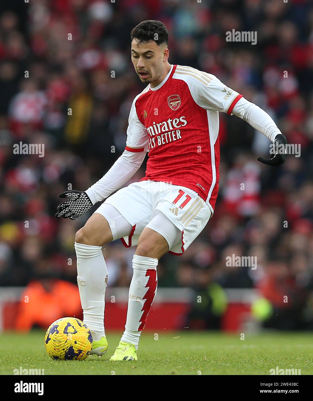 Gabriel Martinelli von Arsenal. - Arsenal gegen Crystal Palace, Premier League, Emirates Stadium, London, UK - 20. Januar 2024. Nur redaktionelle Verwendung – es gelten Einschränkungen für DataCo. Stockfoto