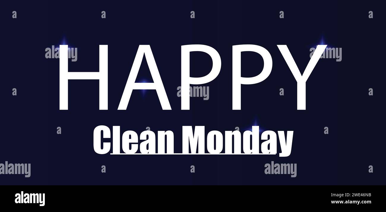 Happy Clean monday mit stilvollem Textdesign Stock Vektor