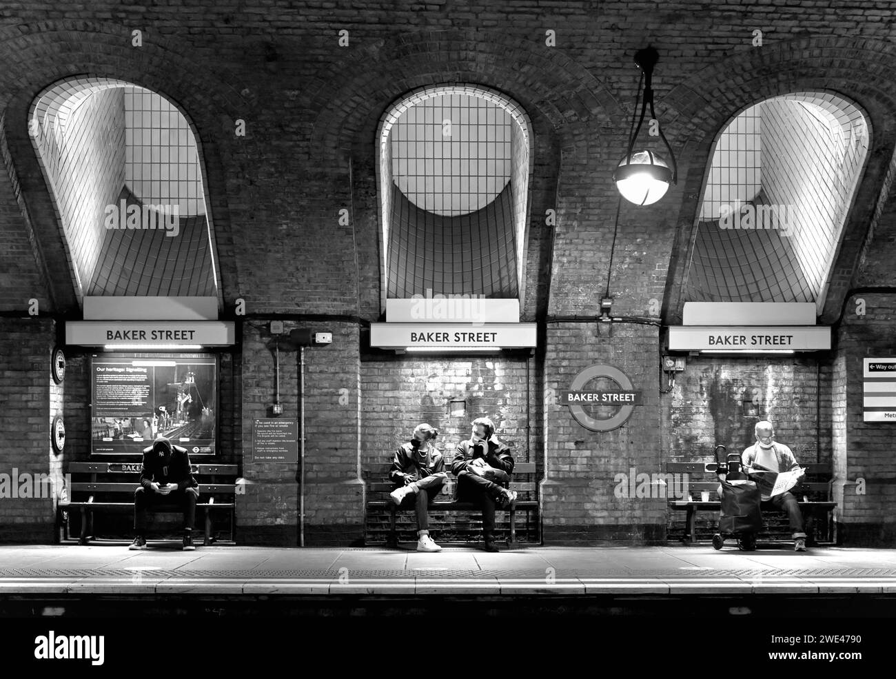 Baker Street Platform Stockfoto