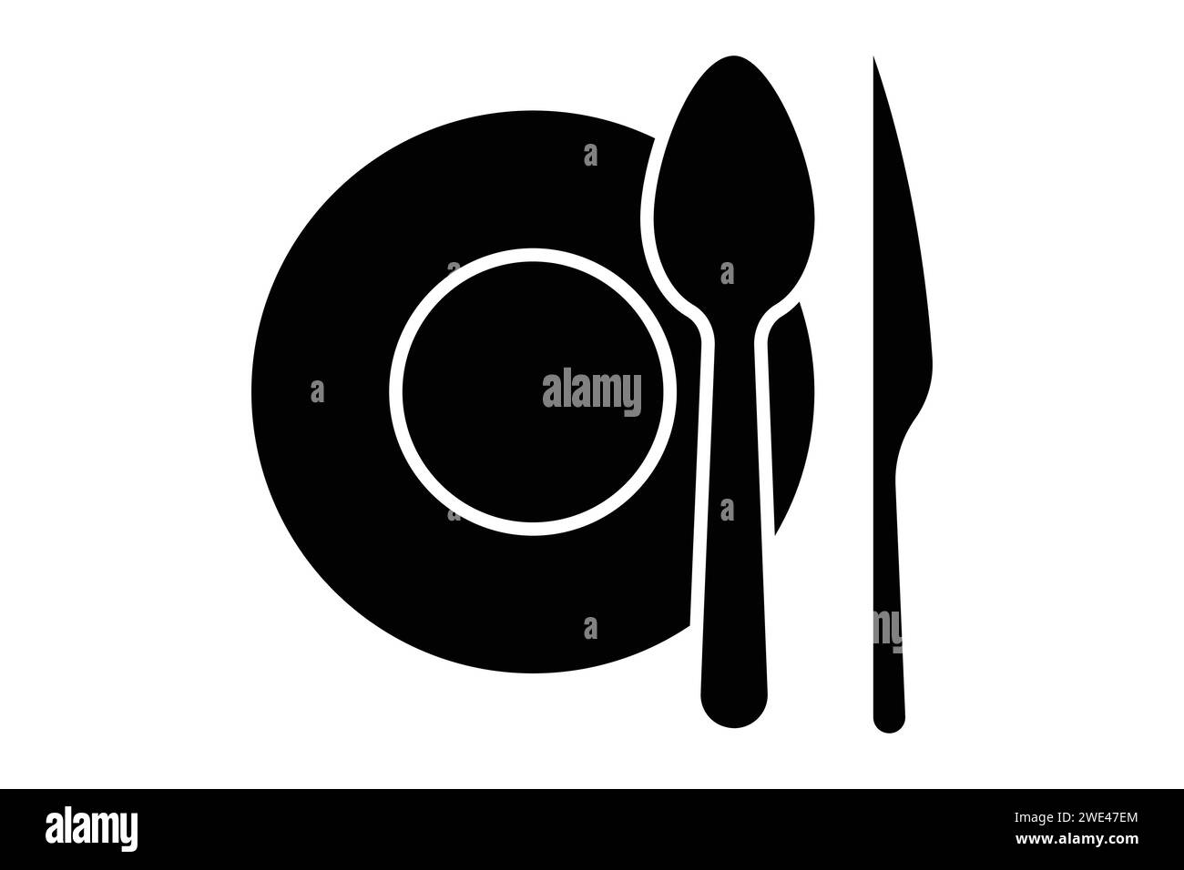 Ikone für den Food Court. Symbol für öffentliche Navigation. Symbolstil durchgehend. Elementabbildung Stock Vektor