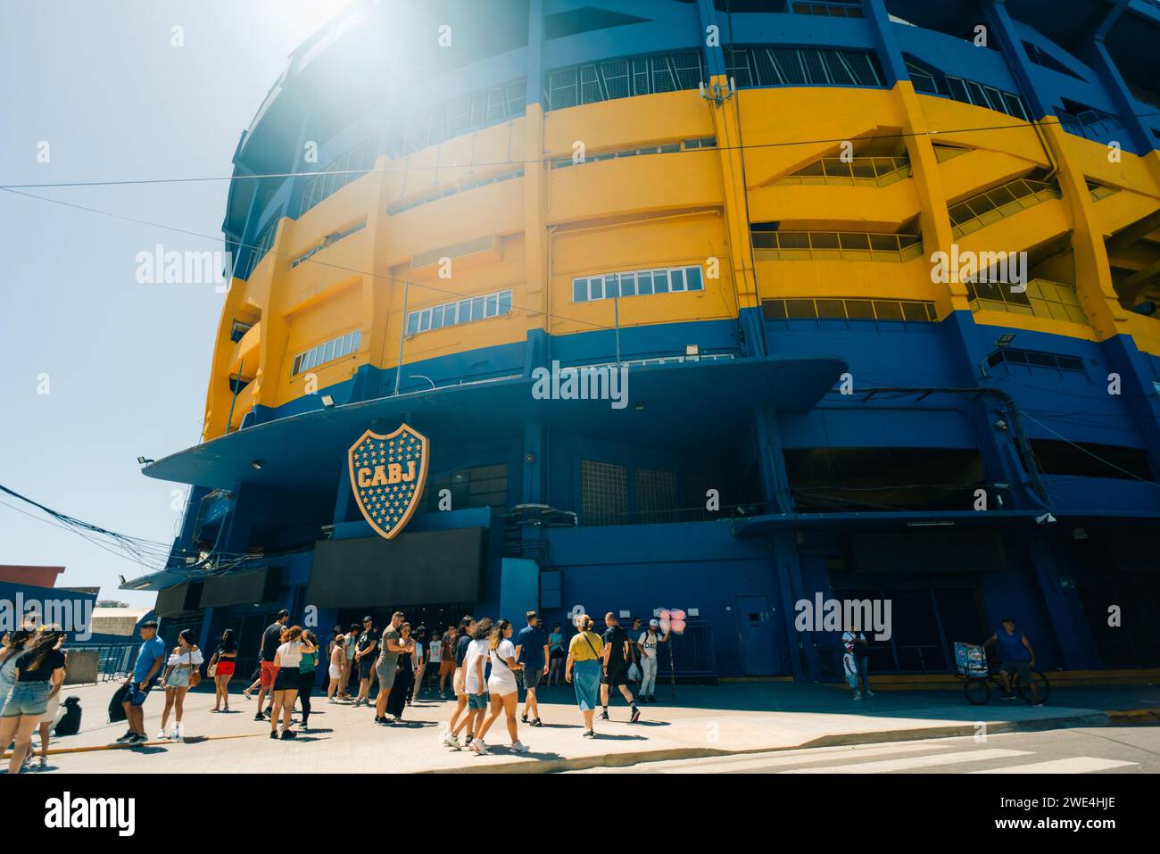 Buenos Aires, Argentinien - 2. dezember 2023 Bombonera in La Boca. Hochwertige Fotos Stockfoto