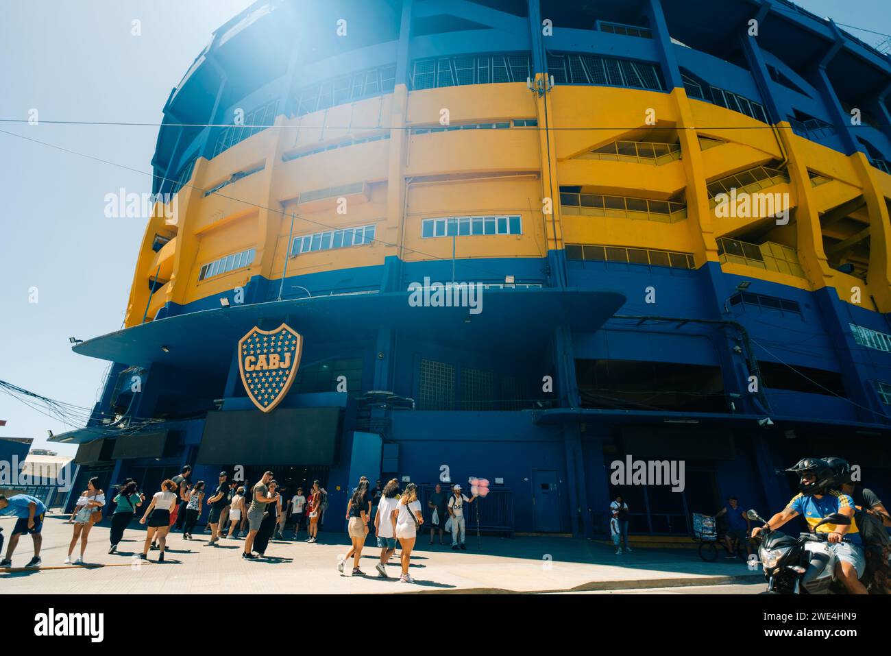 Buenos Aires, Argentinien - 2. dezember 2023 Bombonera in La Boca. Hochwertige Fotos Stockfoto