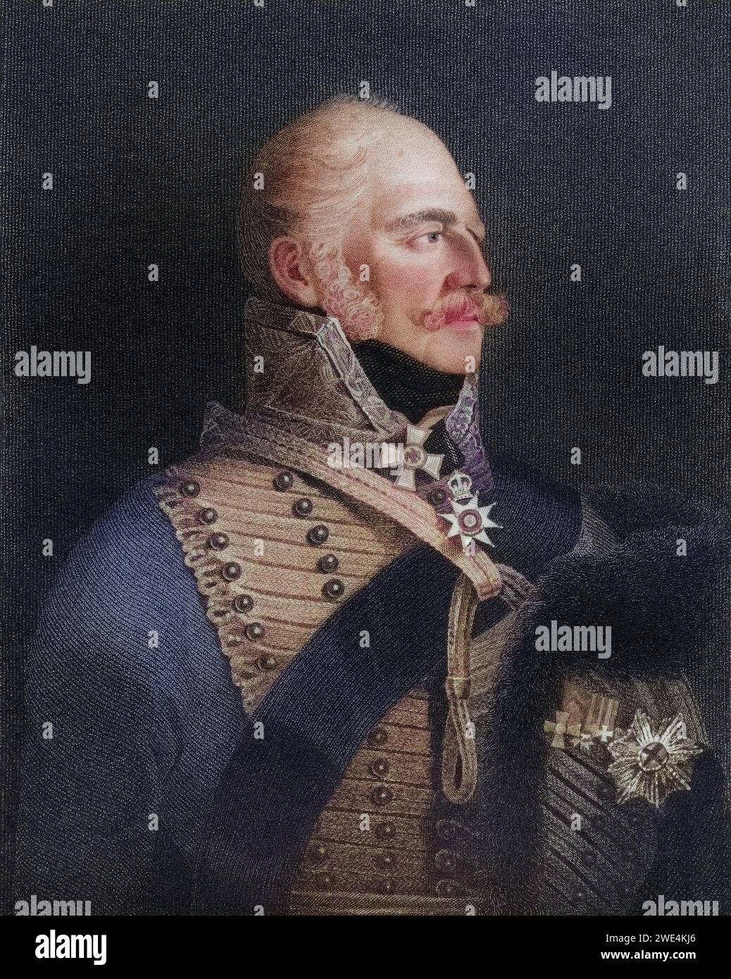 Fürst Ernst Augustus 1771 bis 1851 Herzog von Cumberland und Tiviotdale König von Hannover Sohn von Georg III Von England, Historisch, digital restaurierte Reproduktion von einer Vorlage aus dem 19. Jahrhundert, Datum nicht angegeben Stockfoto