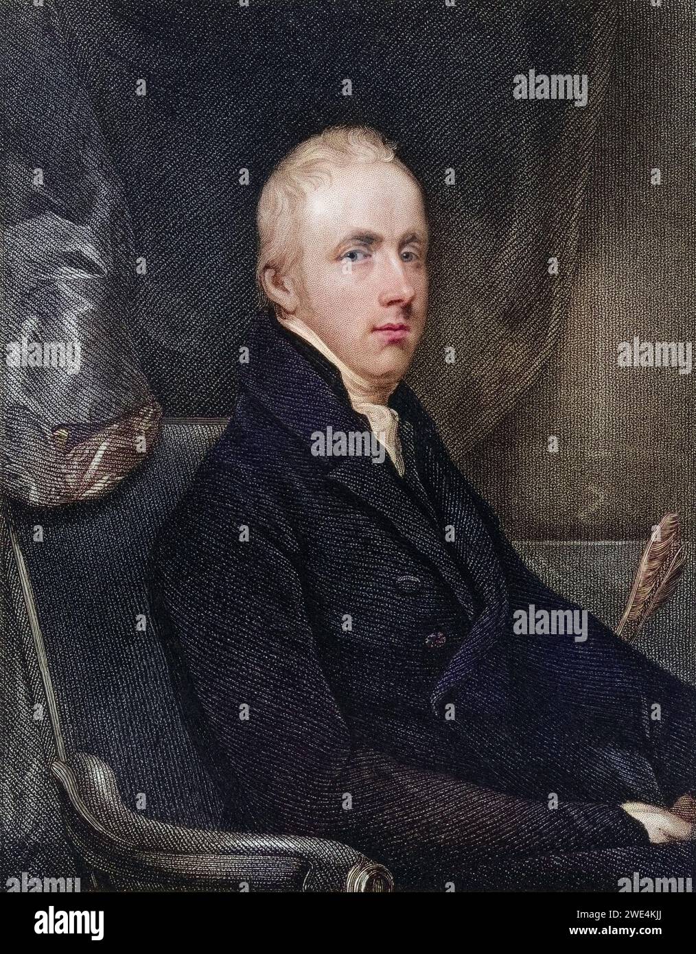 George Howard 6. Earl of Carlisle Viscount Howard of Morpeth und Baron Dacre of Gillesland 1773 bis 1848 englischer Staatsmann, Historisch, digital restaurierte Reproduktion von einer Vorlage aus dem 19. Jahrhundert, Datum nicht angegeben Stockfoto