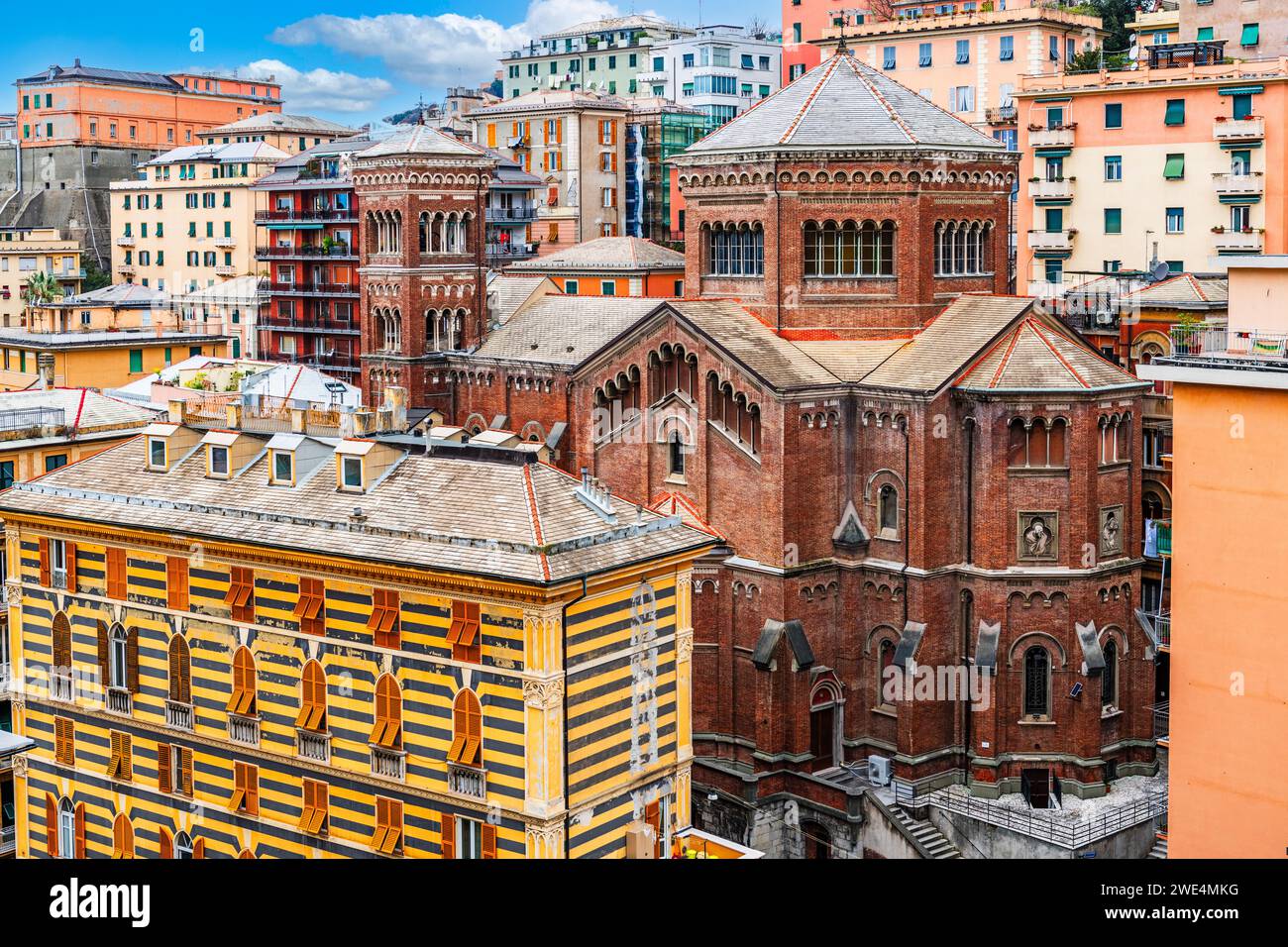 San Tommaso Apostolo e San Leone Magno Parrocchia in Genua, italien. Stockfoto