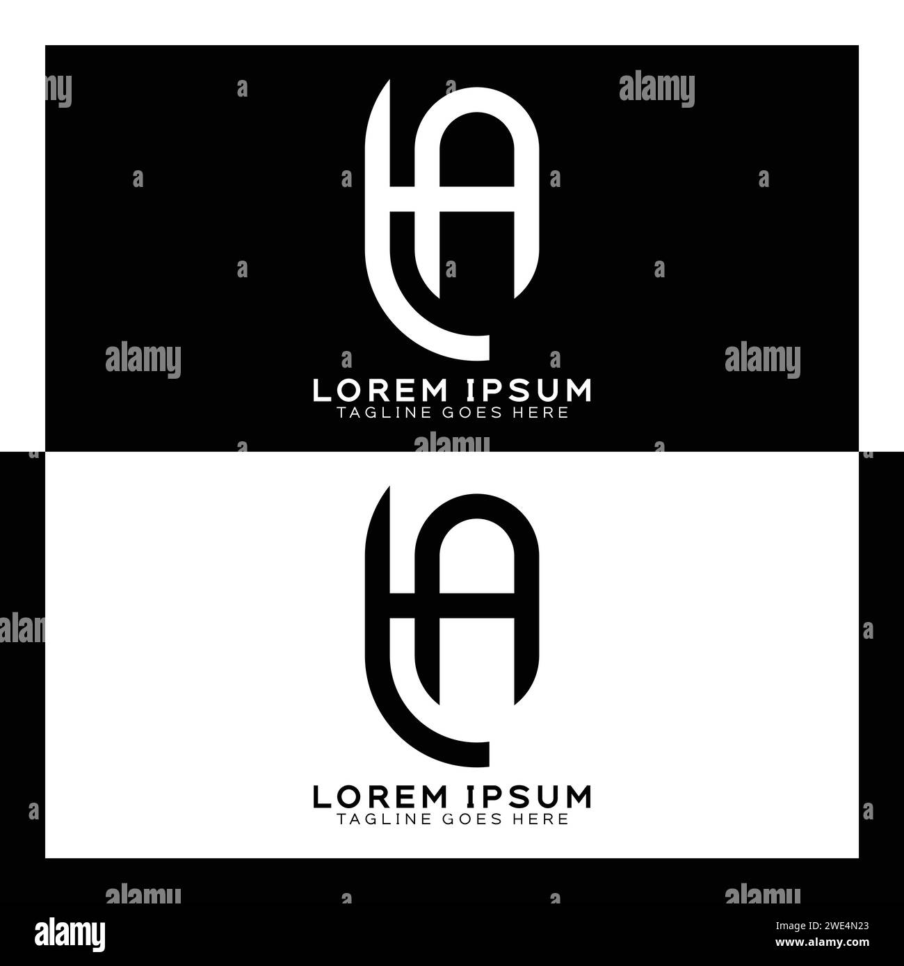 TA Initial Letter Logo. Buchstabe T und Monogramm mit Muster Stock Vektor