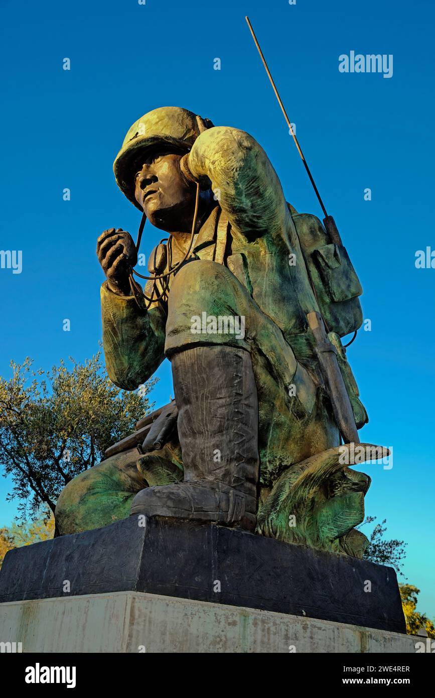 Denkmal für die Navajo Code Talkers des zweiten Weltkrieges, Skulptur, Phoenix, Hauptstadt des Staates Arizona, USA Stockfoto