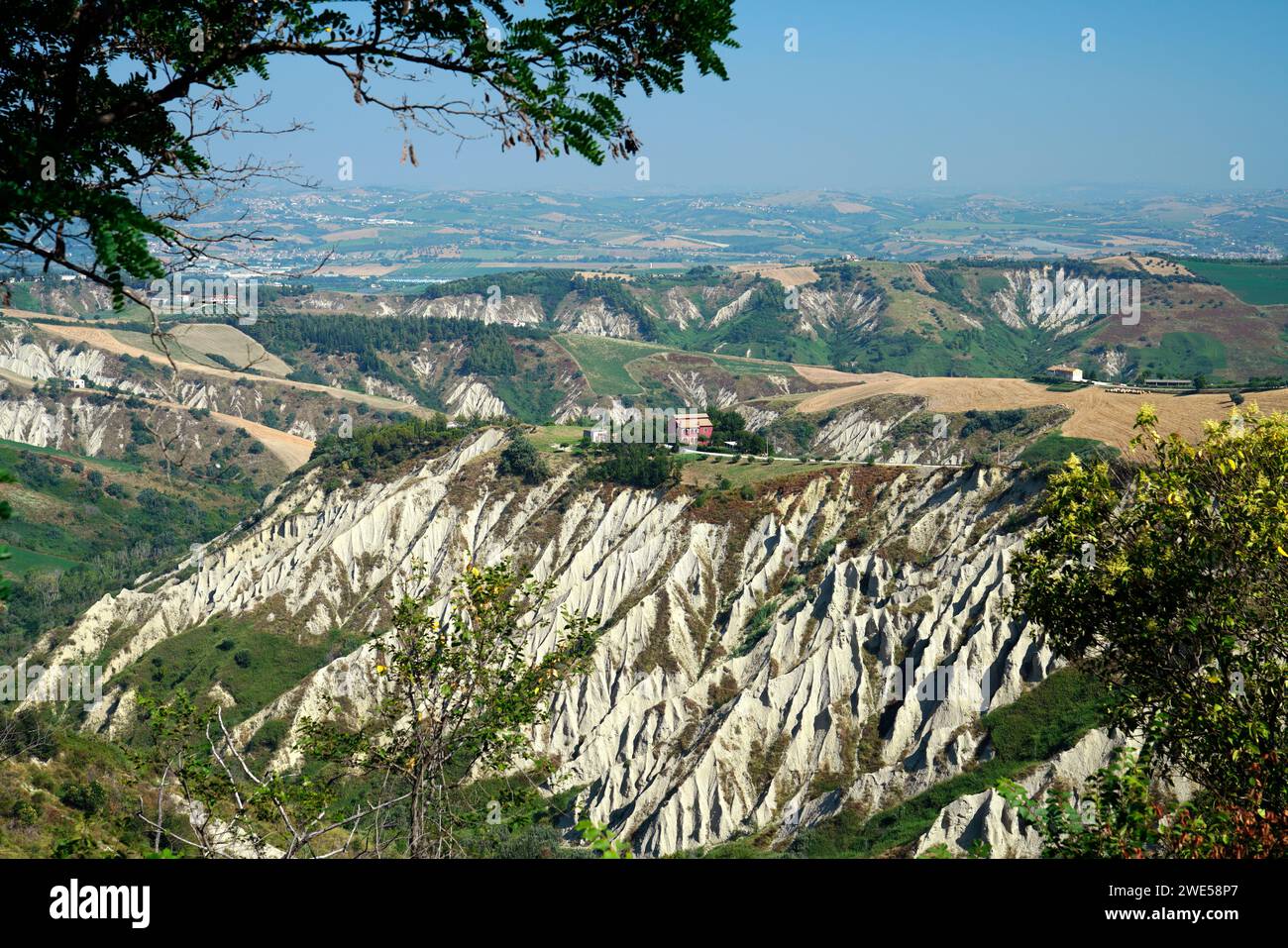 riserva naturale Guidata Calanchi, Atri, Provinz Teramo, Region der Abruzzen, Italien Stockfoto