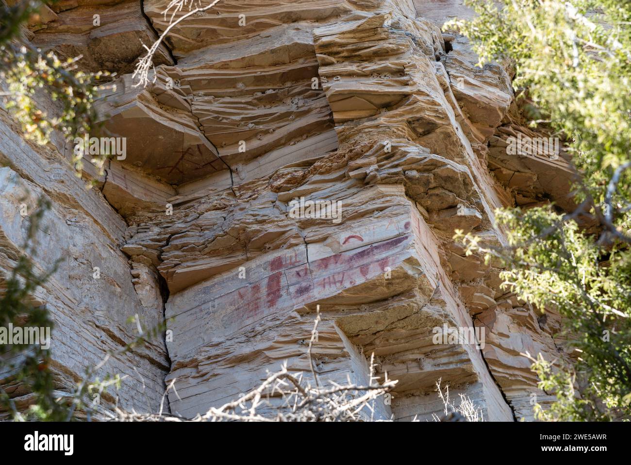 Foto des historischen Langford Hot Springs Spa (verlassen). Big Bend National Park, Texas, USA. Stockfoto