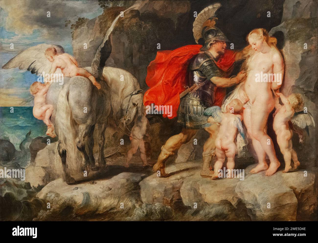 Sir Peter Paul Rubens Gemälde, Perseus Frees Andromeda, 1620–22; Gemälde einer Szene aus der griechischen Mythologie. Barockmalerei aus dem 17. Jahrhundert. Stockfoto