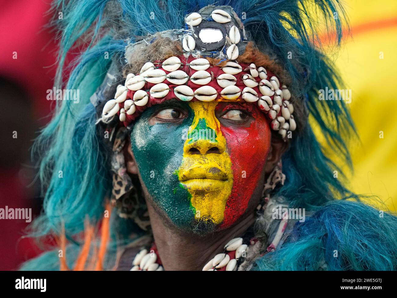 23. Januar 2024: // bei einem Spiel der Gruppe C im Afrikanischen Cup der Nationen, Guinea gegen Senegal, in Stade Charles Konan Banny, Yamoussoukro, Elfenbeinküste. Kim Preis/CSM Stockfoto