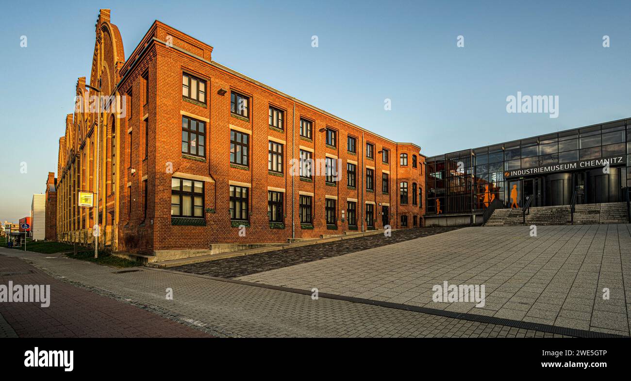 Route der Industriekultur: Industriemuseum in der historischen Gießereihalle des Herstellers Hermann Escher (1907), Chemnitz, Sachsen Stockfoto