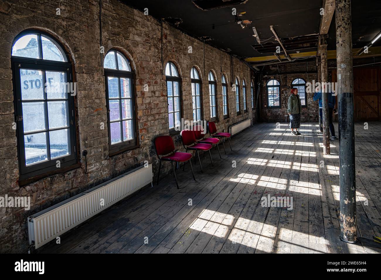 Die ehemalige Clay Pipe Factory in Glasgow wurde als kreativer Kunstraum entwickelt. Stockfoto