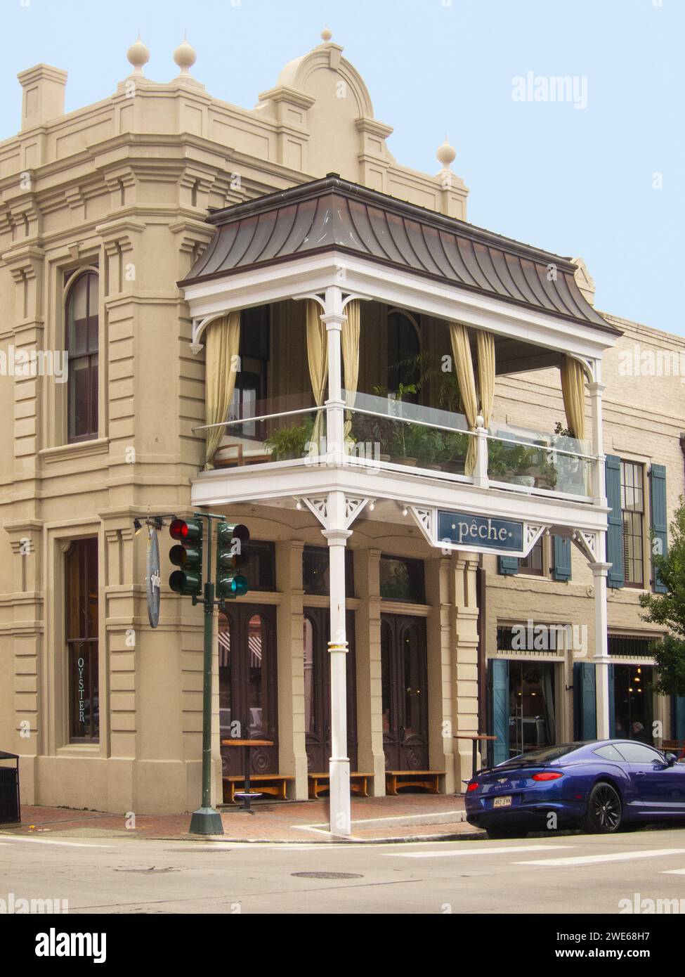 Peche, ein berühmtes Fischrestaurant im Warehouse District von New Orleans. Stockfoto