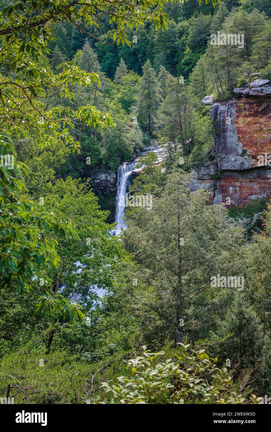 Mit 256 Metern Höhe ist der Fall Creek Falls State Park bei Spencer, Tennessee, der höchste Wasserfall östlich der Rockies Stockfoto