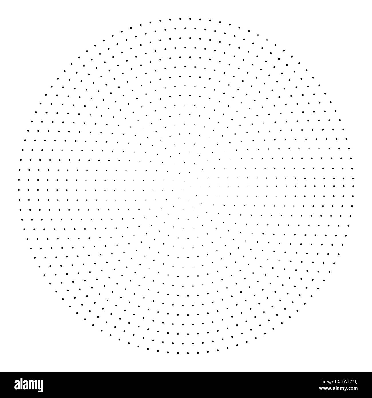 Vektorillustration mit schwarzem Kreis im Halbton. Stock Vektor