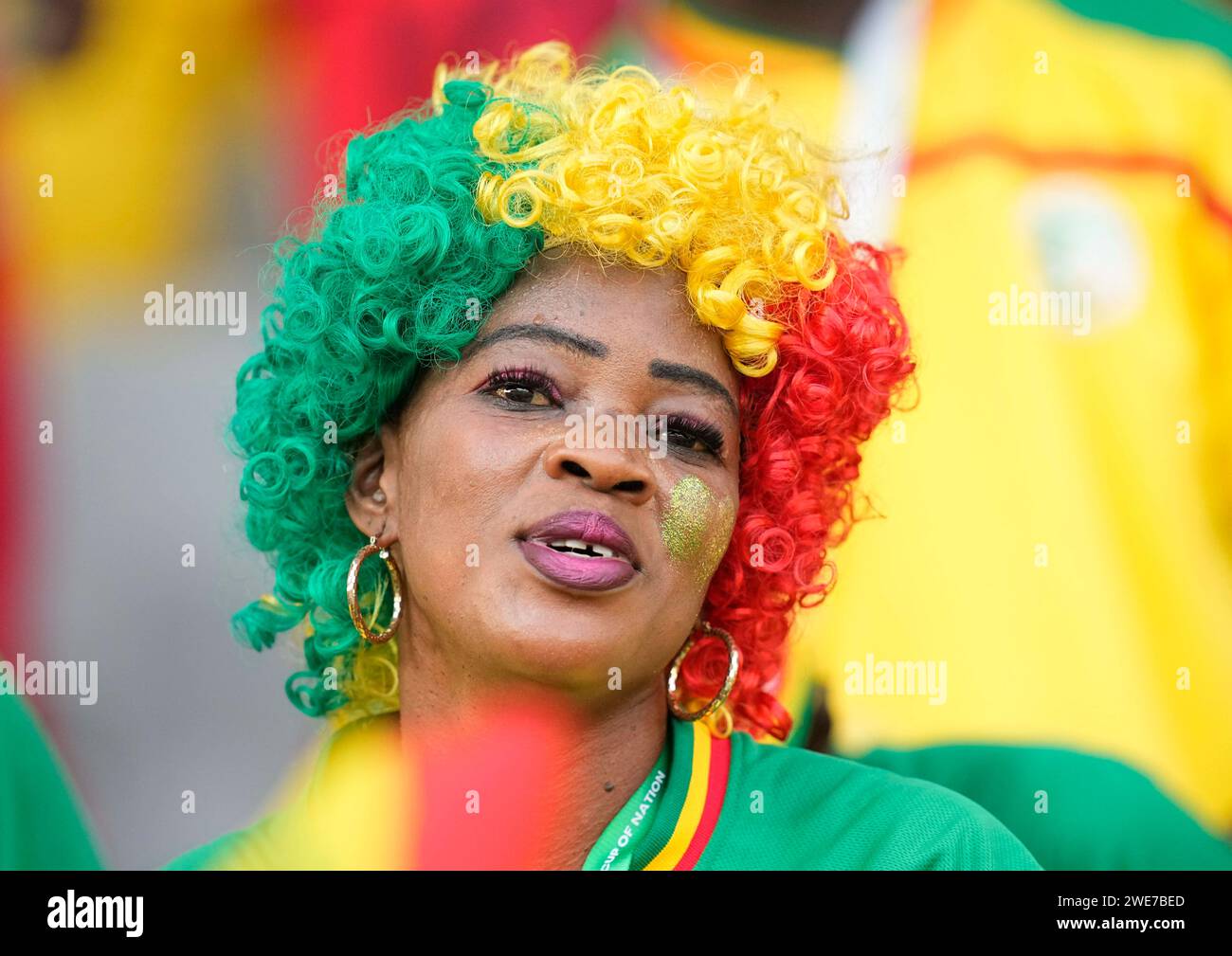 23. Januar 2024: // bei einem Spiel der Gruppe C im Afrikanischen Cup der Nationen, Guinea gegen Senegal, in Stade Charles Konan Banny, Yamoussoukro, Elfenbeinküste. Kim Preis/CSM Stockfoto