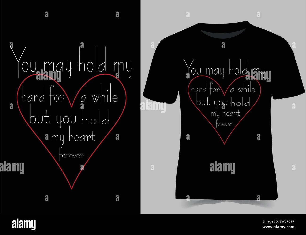 Happy Valentine's Day 14th february fest Trend T-Shirt für Jungen oder Mädchen Stock Vektor