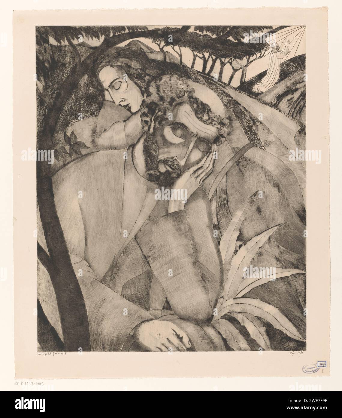 Christ OP de Olijf Mount, Lodewijk Schelfhout, 1924 drucken zwei schlafende Jünger auf dem Ölberg. Rechts im Hintergrund Christus, der kniend betet. Das Gebet Christi im Garten Gethsemane in der Nacht Stockfoto Christ OP de Olijf Mount, Lodewijk Schelfhout, 1924 drucken zwei schlafende Jünger auf dem Ölberg. Rechts im Hintergrund Christus, der kniend betet. Das Gebet Christi im Garten Gethsemane in der Nacht Stockfoto