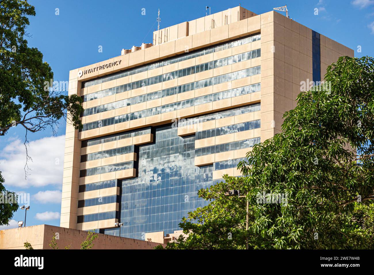 Merida Mexico, Zona Paseo Montejo Centro, Hyatt Regency Hotel, mehrstöckiges Außengebäude, mexikanisches hispanisches lateinamerikanisches Latino, spanischsprachige Sprache, Yucat Stockfoto