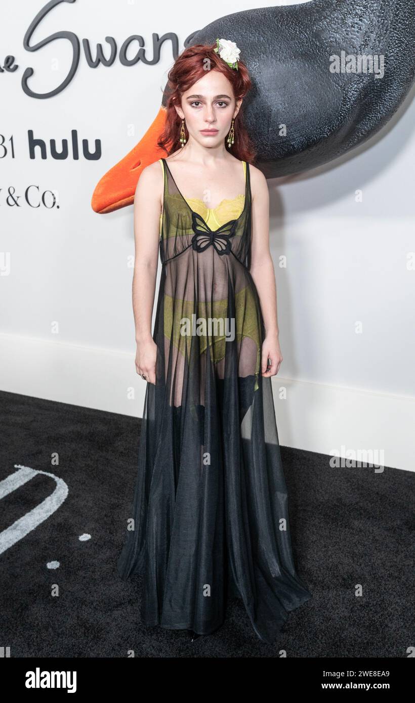 Sophia Anne Caruso nimmt am 23. Januar 2024 an FX’s „Fehde: Capote vs. The Swans“-Premiere im Museum of Modern Art in New York Teil Stockfoto