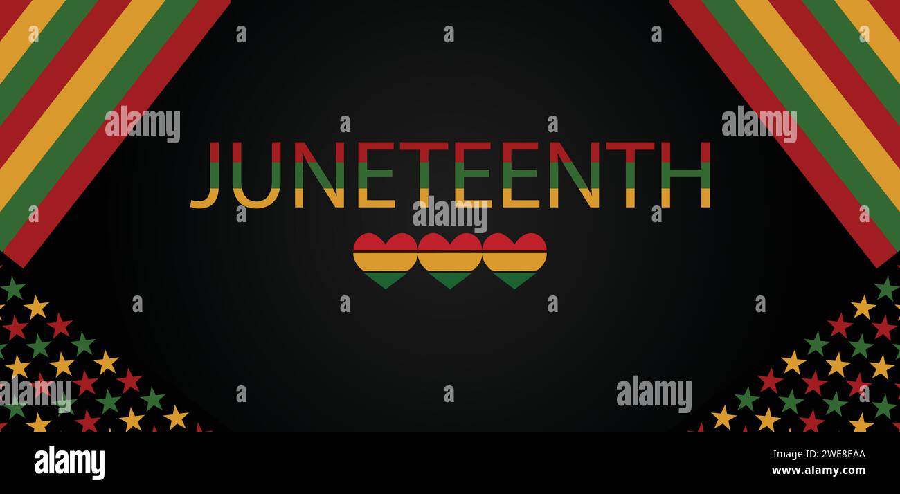 Juneteenth Freedom Day, 19. juni, stilvolles Textdesign Stock Vektor