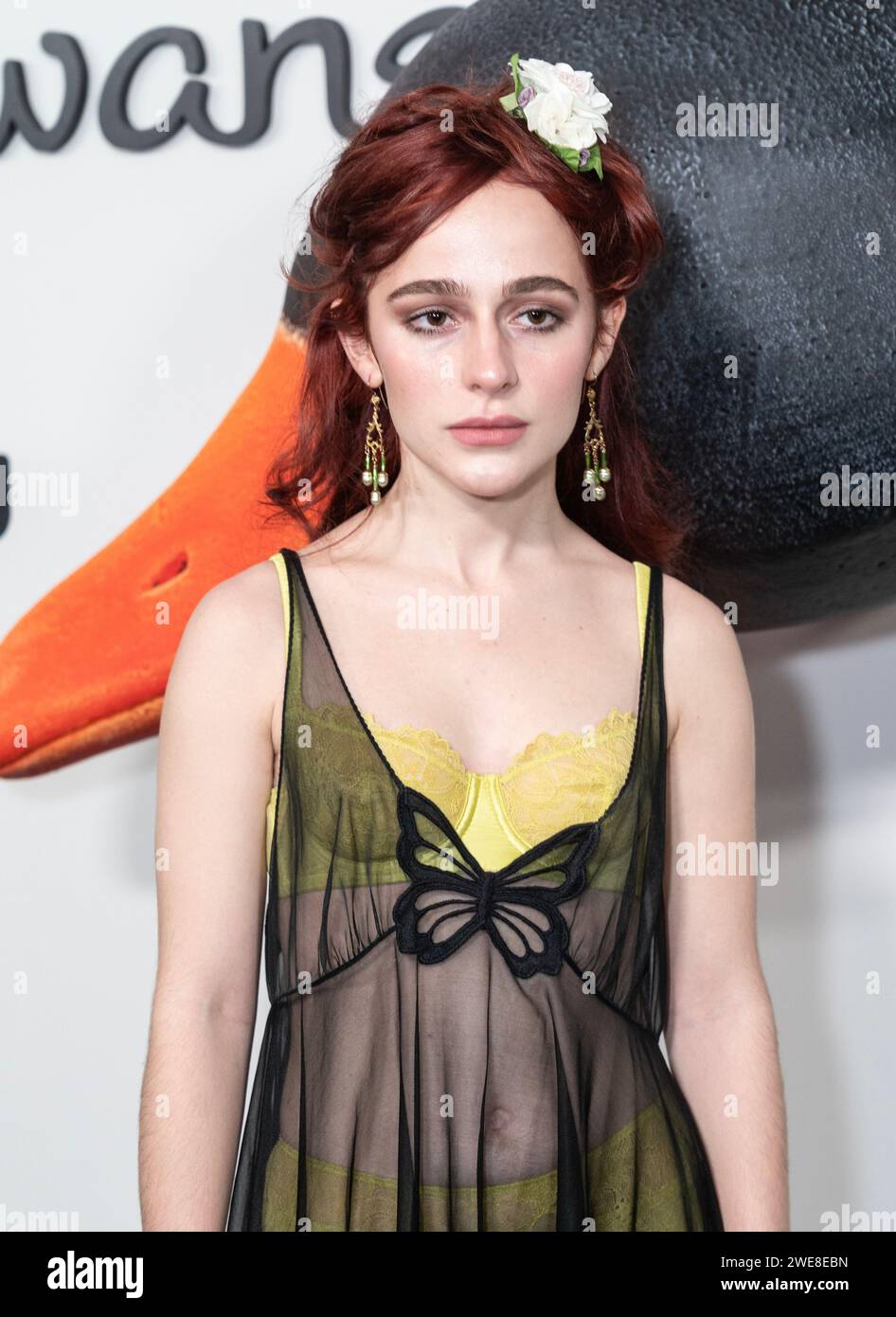 Sophia Anne Caruso nimmt am 23. Januar 2024 an FX’s „Fehde: Capote vs. The Swans“-Premiere im Museum of Modern Art in New York Teil Stockfoto