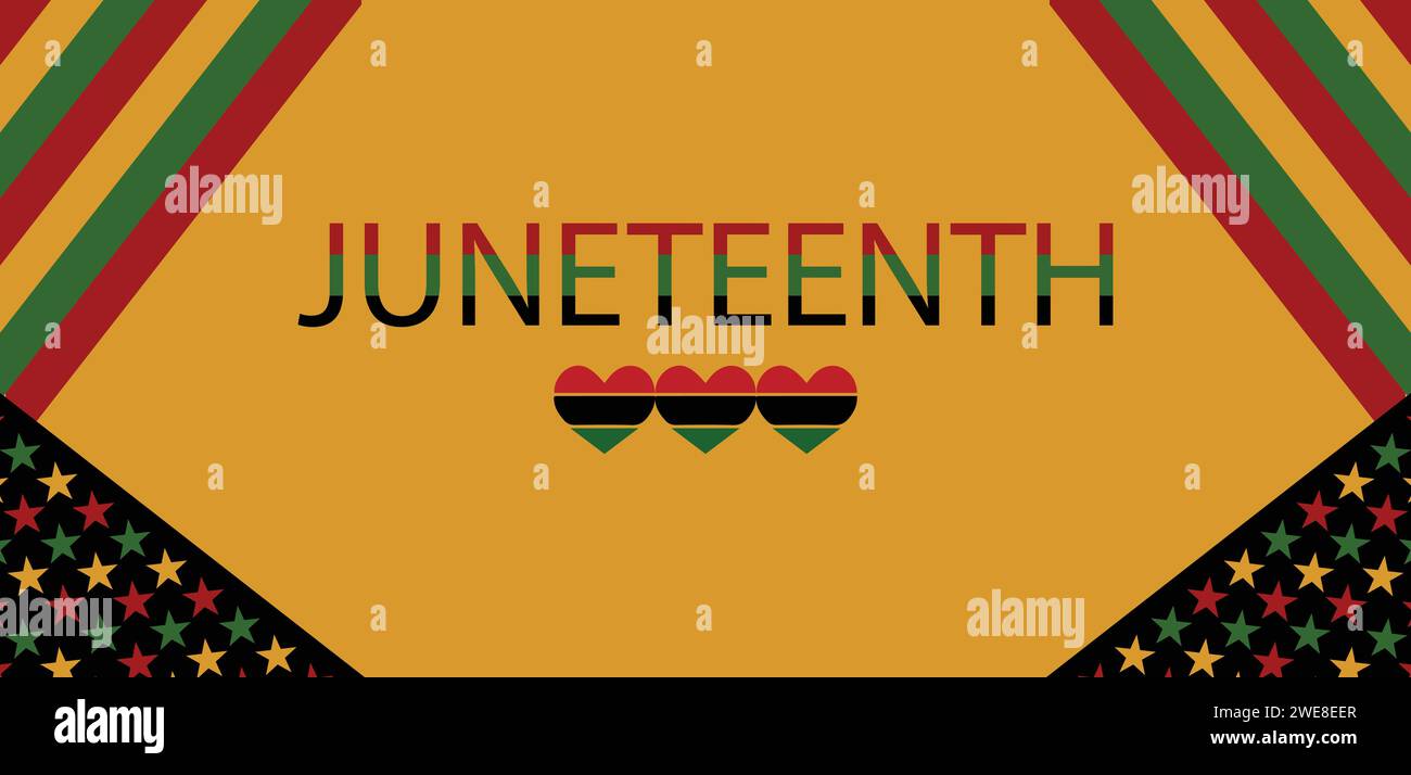 Juneteenth Freedom Day, 19. juni, stilvolles Textdesign Stock Vektor